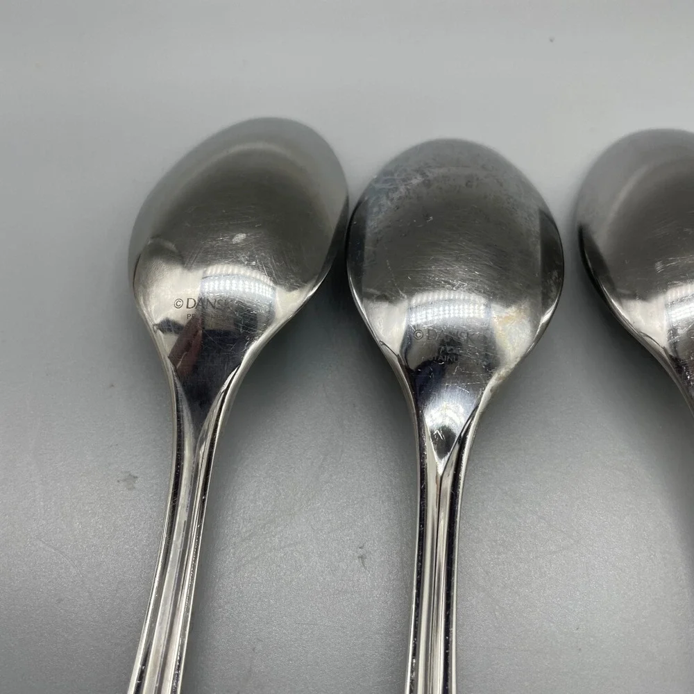 Dansk‎ Prism Stainless Steel Teaspoons Set of 4 Silverware Flatware 7